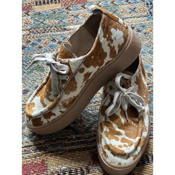 Myra Bag Shoes - MYRA Women's Bag Cushy LtBrown Cow Hide Genuine Leather Sneakers Sz 8 Wallabies